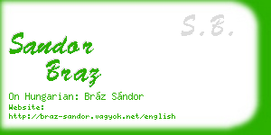 sandor braz business card